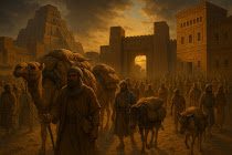 Mesopotamian merchants with camels