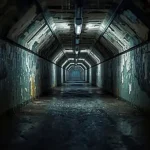 Gilded Age underground tunnel brick corridor hidden service passageway, Subterranean infrastructure logistics and Gilded Age hidden tunnels