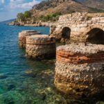 Roman concrete marine pier showing durability in seawater after 2000 years