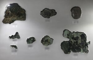 X-ray composite mapping of the Antikythera Mechanism showing the internal 37-gear system.