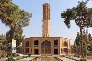 Persian Windcatcher Towers, Yazd Iran Cluster of traditional Persian windcatcher towers, called badgirs, rising above the rooftops of the old city of Yazd, Iran, the world's largest intact collection of functioning windcatchers