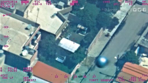 Still frame from classified U.S. military infrared footage showing the Mosul Orb.