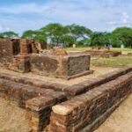 Archaeological remains of the Lothal dockyard, one of the world's earliest known tidal ports built by the Indus Valley Civilization.
