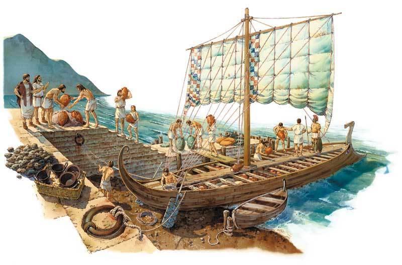 Modern reconstruction of a Phoenician merchant ship