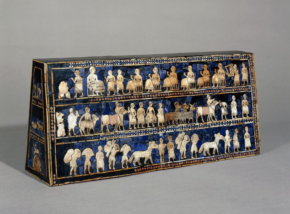 Standard of Ur Peace Panel showing Sumerian trade and diplomacy