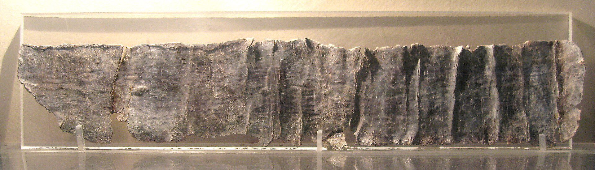 Ancient Macedonian Pella curse tablet lead scroll