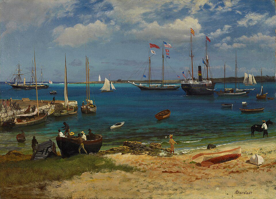 Historical illustration of Nassau Harbor, one of the most famous pirate havens during the Golden Age of Piracy