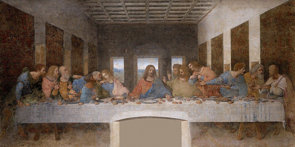 The Last Supper mural by Leonardo da Vinci in the Convent of Santa Maria delle Grazie, Milan