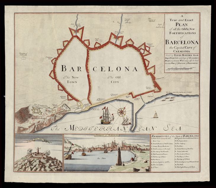 David Mortier's 1710 fortification engraving illustrating 18th-century siege engineering