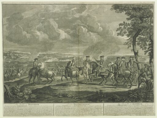 18th-century French print depicting cavalry combat at the Battle of Blenheim