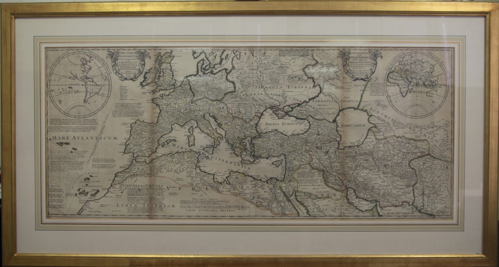 1709 historical map of the Roman Empire